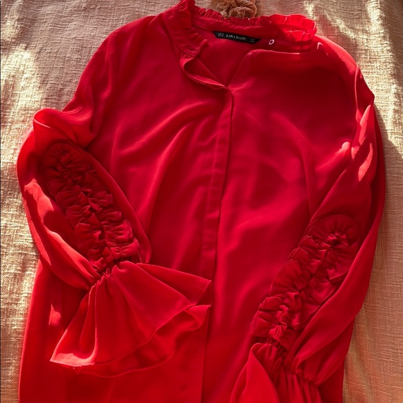 ZARA red blouse - Picture 1 of 6